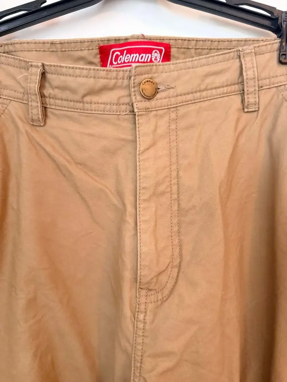 Coleman Fleece Lined Canvas Utility Work Pants Men's 36x32 Tan Khaki